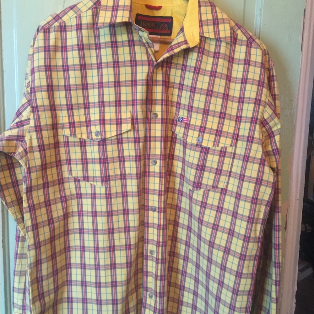 MENS WRANGLER TWENTY X LONG SLEEVE WESTERN SHIRT M
